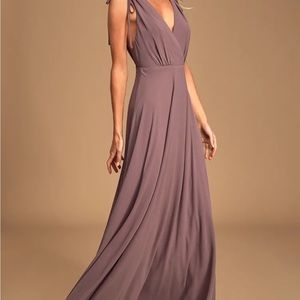Lulus Dusty Purple Dance the Night Away Backless Maxi